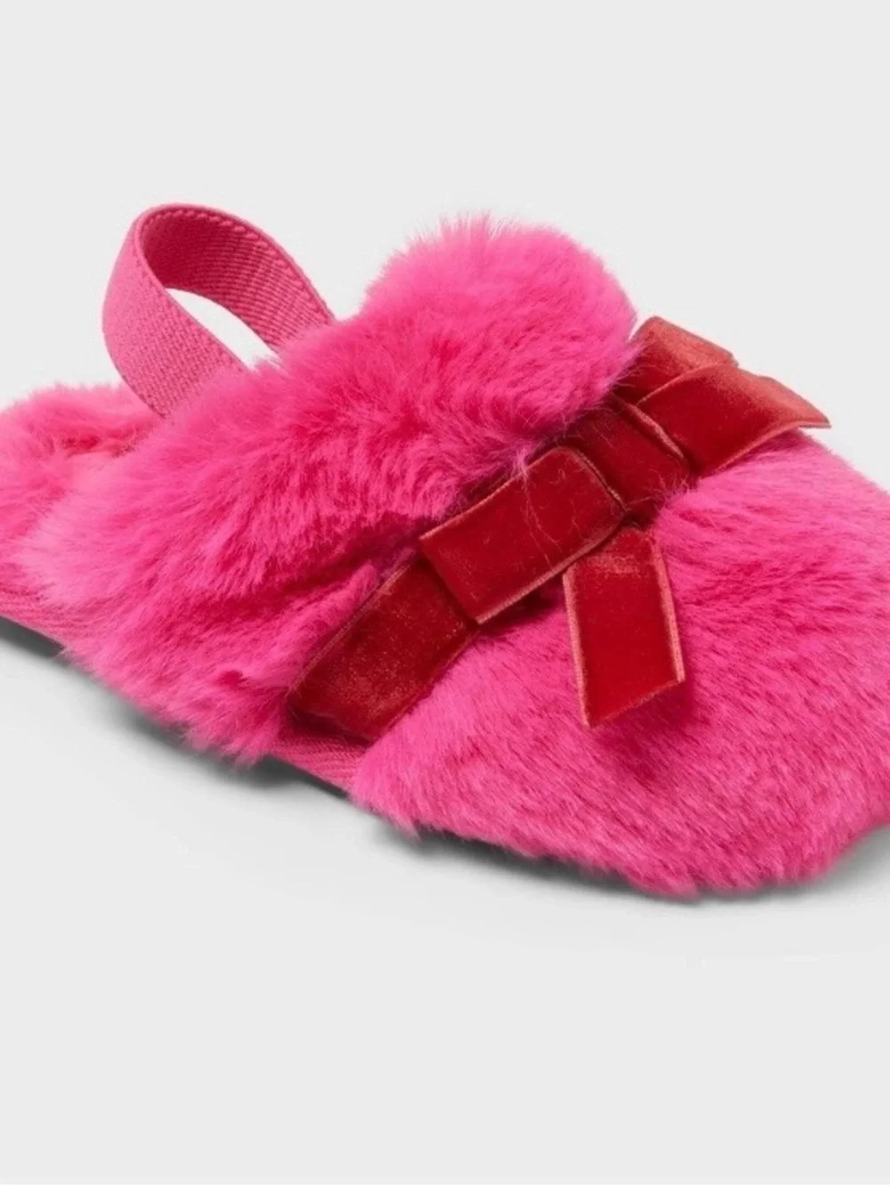 Toddler Adler Plush Scuff Slippers - Cat & Jack™ Pink Medium Size 7T-8T